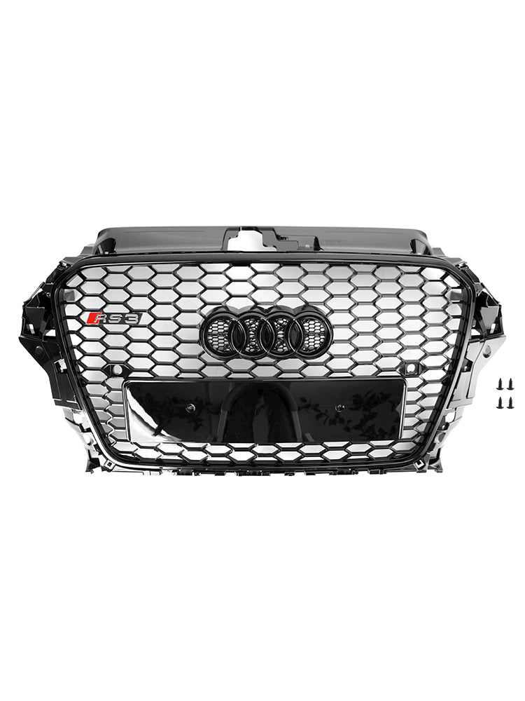 2013-2016 Audi A3 S3 Honeycomb RS3 Style Front Hood Bumper Grill Replacement Generic