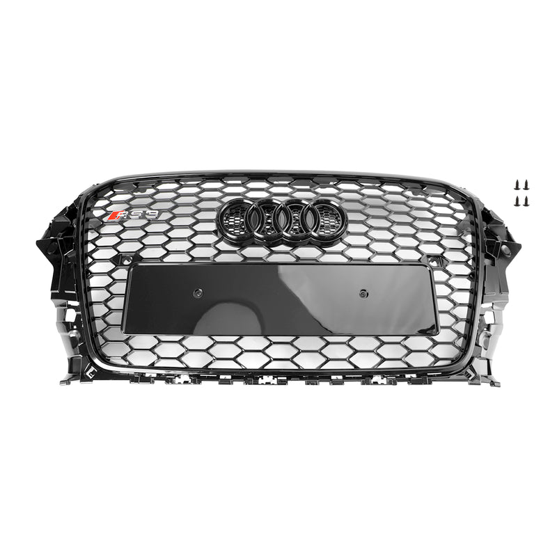 2013-2016 Audi A3 S3 RS3 Style Front Hood Henycomb Bumper Grille Grill Black