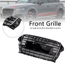 Front Bumper Grille Grill 8V3853651 Fit Audi A3 S3 2013-2016 Chrome