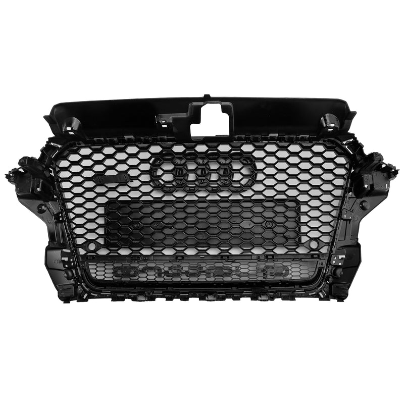 RS3 Style Front Henycomb Bumper Grill Grille Fit Audi A3 S3 2013-2016 W/Quattro