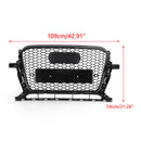 Audi Q5 2013-2017 Gloss Black RSQ5 Style Honeycomb Mesh Sport Hex Grill Replacement Generic