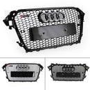 Audi A4 S4 2013-2016 Gloss Black RS4 Style Mesh Front Bumper Grille Grill