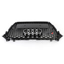 Audi A4 S4 2013-2016 Gloss Black RS4 Style Mesh Front Bumper Grille Grill