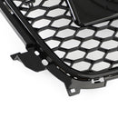 RS4 Style Mesh Front Bumper Grille Grill Fit Audi A4 S4 2013-2016 Gloss Black