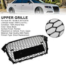 2013-2016 Audi A4 S4 RS4 Style Mesh Front Bumper Grille Grill Gloss Black