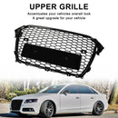Audi A4 S4 2013-2016 Gloss Black RS4 Style Mesh Front Bumper Grille Grill