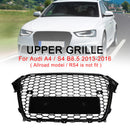Audi A4 S4 2013-2016 Gloss Black RS4 Style Mesh Front Bumper Grille Grill