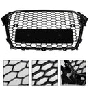 2013-2016 Audi A4 S4 RS4 Style Mesh Front Bumper Grille Grill Gloss Black