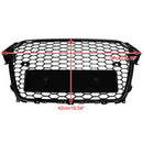 Audi A4 S4 2013-2016 Gloss Black RS4 Style Mesh Front Bumper Grille Grill