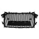 Audi A4 S4 2013-2016 Gloss Black RS4 Style Mesh Front Bumper Grille Grill