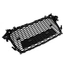 2013-2016 Audi A4 S4 RS4 Style Mesh Front Bumper Grille Grill Gloss Black