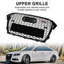 2013-2016 Audi A4 S4 RS4 Style Mesh Front Bumper Grille Grill Gloss Black Generic