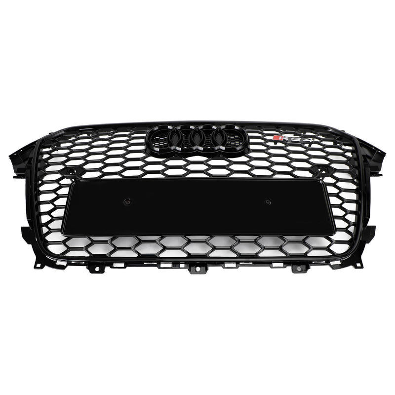 2013-2016 Audi A4 S4 RS4 Style Mesh Front Bumper Grille Grill Gloss Black