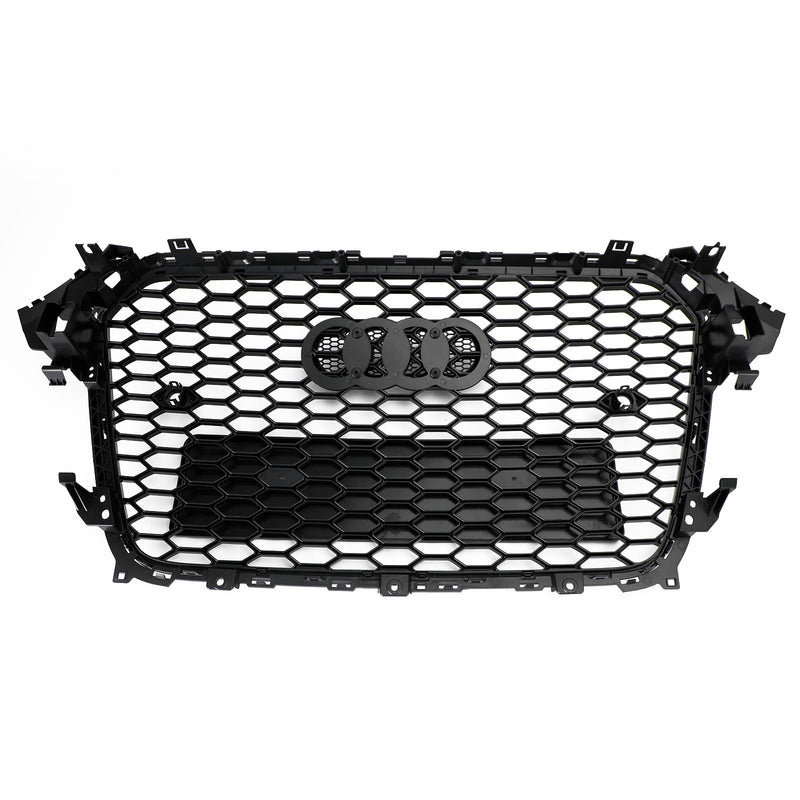 2013-2016 Audi A4 S4 Honeycomb Grill Replacement RS4 Style Mesh Front Bumper Grille Gloss Black Generic