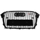 2013-2016 Audi A4 S4 RS4 Style Mesh Front Bumper Grille Grill Gloss Black Generic