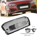 2017-2019 Audi A4/S4 B9 Black RS4 Style Honeycomb Mesh Hex Grille Grill Generic