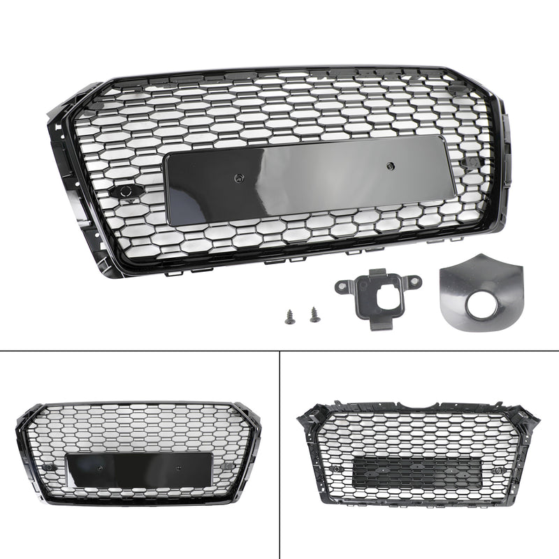 2017-2019 Audi A4/S4 B9 Black RS4 Style Honeycomb Mesh Hex Grille Grill Generic