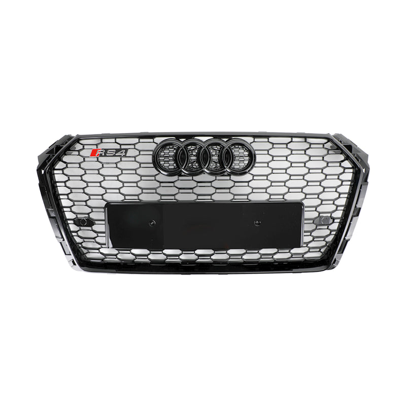 Audi A4/S4 B9 2017-2018 RS4 Style Honeycomb Mesh Hex Grille Grill Black