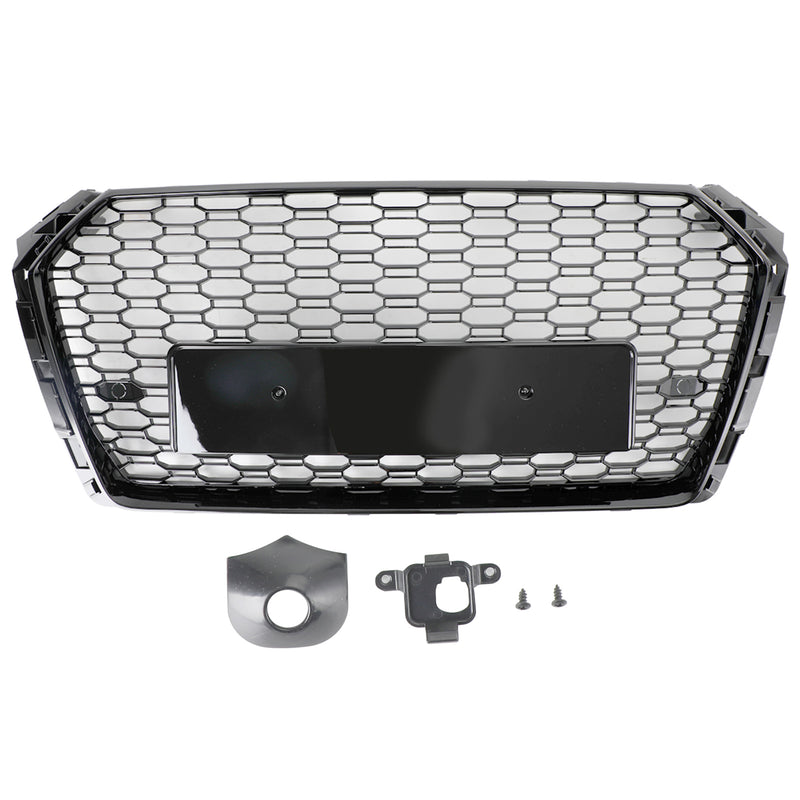 2017-2019 Audi A4/S4 B9 Black RS4 Style Honeycomb Mesh Hex Grille Grill Generic