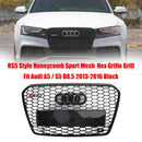 2013-2016 Audi A5 S5 B8.5 Grill Replacement RS5 Style Honeycomb Hex Mesh Front Bumper Grill Generic