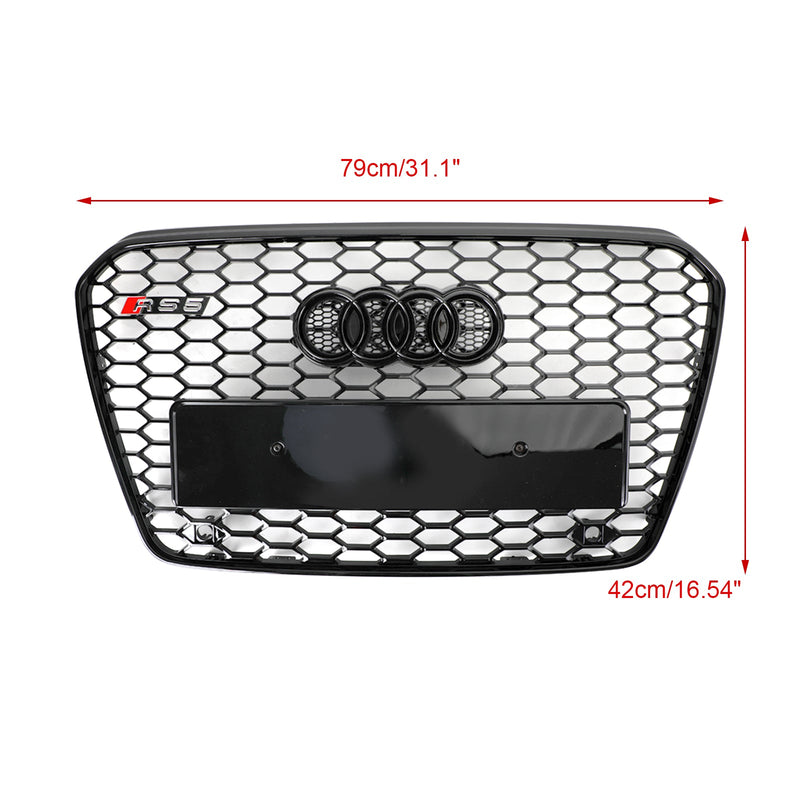 2013-2016 Audi A5 S5 B8.5 Honeycomb RS5 Style Hex Mesh Front Bumper Grille Generic