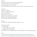 2013 2014 2015 2016 Audi A5 S5 B8.5 Honeycomb RS5 Style Hex Mesh Front Bumper Grille Generic