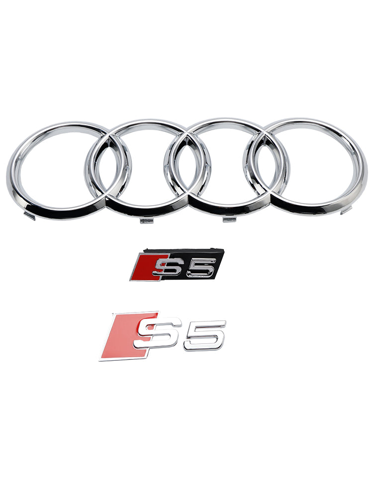 S5 Style Front Bumper Grille Grill Fit Audi A5 S5 B8.5 2013-2016 Black