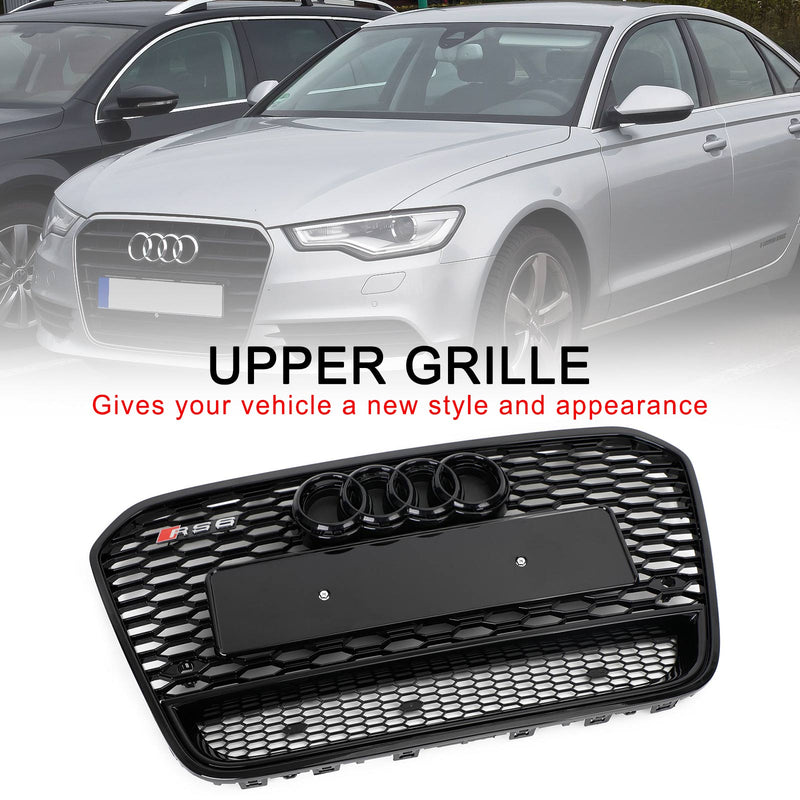 2012-2015 Audi A6 S6 C7 RS6 Style Front Mesh Honeycomb replacement Grille Grill