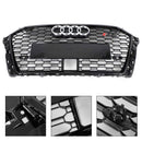 2017-2019 Audi A3 S3 Grill Replacement RS3 Style Honeycomb Front Grill With ACC Gloss Black Generic