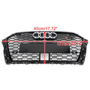 2017-2019 Audi A3 S3 Grill Replacement RS3 Style Honeycomb Front Grill With ACC Gloss Black Generic