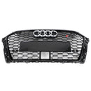 2017-2019 Audi A3 S3 Grill Replacement RS3 Style Honeycomb Front Grill With ACC Gloss Black Generic