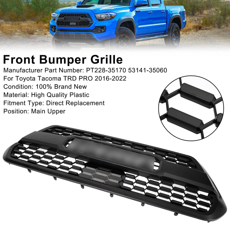 Toyota Tacoma TRD PRO 2016-2023 Front Bumper Hood Grille With Sensor Cover