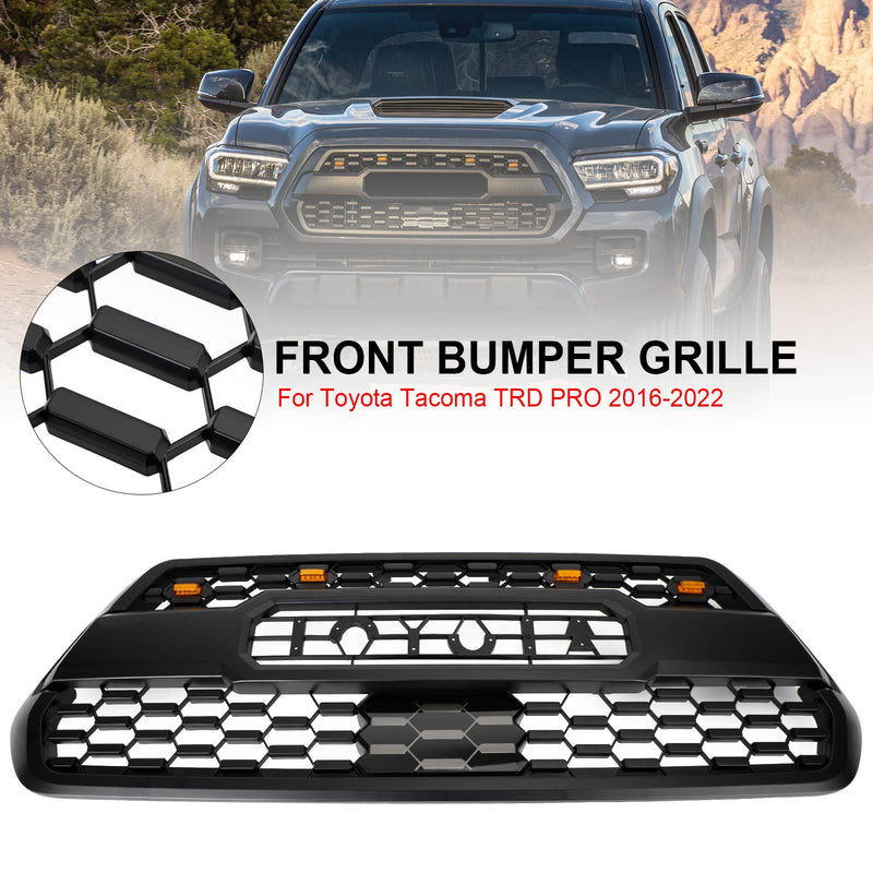 With LED Lights 2016-2023 Tacoma Trd Pro Grille Generic