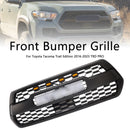 Toyota Tacoma 2016-2023 TRD PRO Style Grille Front Bumper Grill With RGB Color LED Light UP Letter