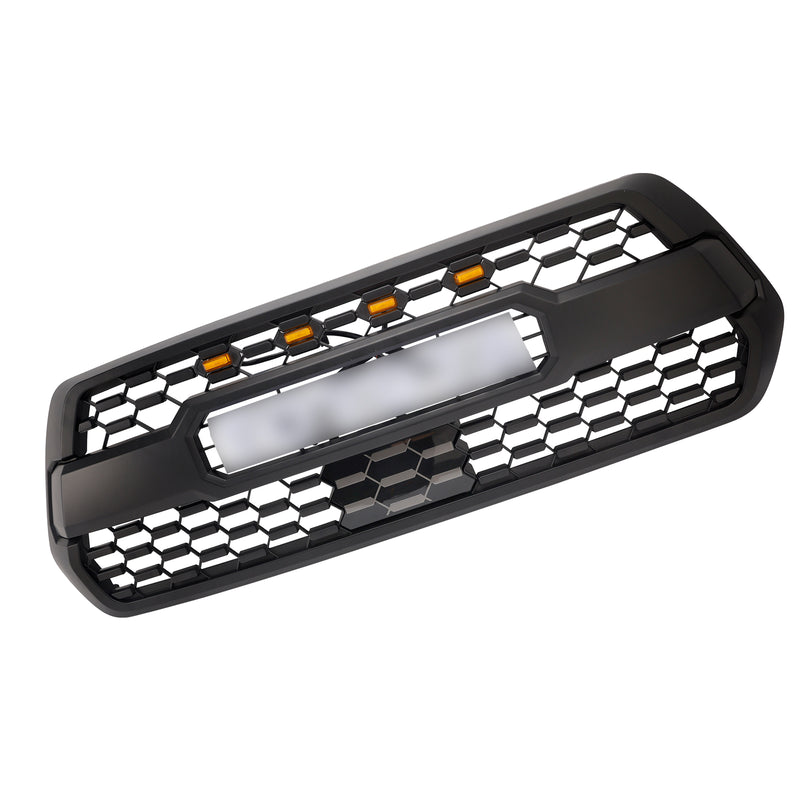 Toyota Tacoma 2016-2023 TRD PRO Style Grille Front Bumper Grill With RGB Color LED Light UP Letter
