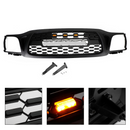 2001 2002 2003 2004 Toyota Tacoma TRD PRO Honeycomb Front Bumper Replacement Grill Grille With Amber Lights + Toyota Letter