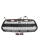 15-18 Ford Transit MK8 Raptor Matt Black Front Bumper Grille Grill w/LED