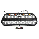 15-18 Ford Transit MK8 Raptor Matt Black Front Bumper Grille Grill w/LED