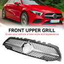 19-23 Benz W177 A-CLASS Diamond Front Bumper Black/Chrome Grill