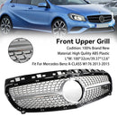 Mercedes Benz A CLASS W176 2013-2015 Front Bumper Grille Grill Black/Chrome