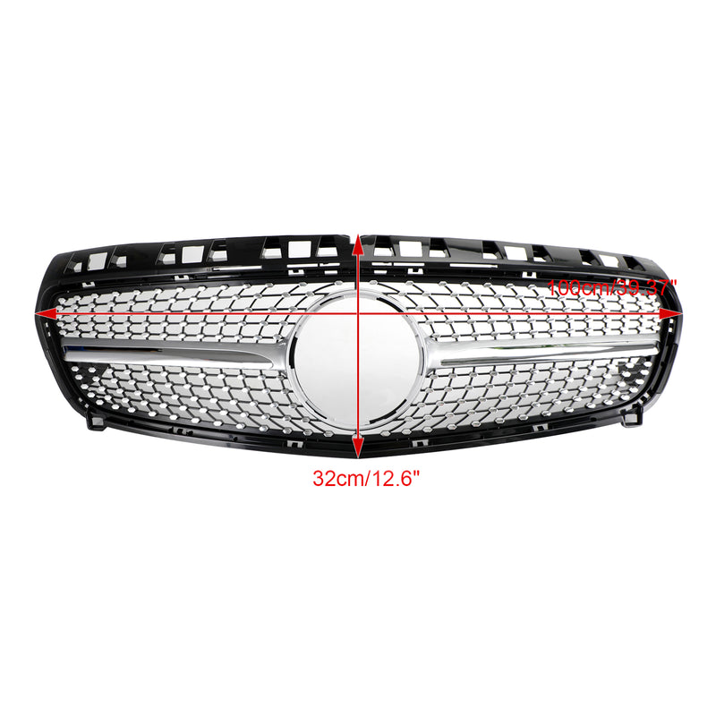 Mercedes Benz A CLASS W176 2013-2015 Front Bumper Grille Grill Black/Chrome