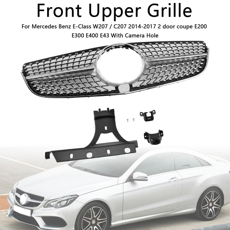 14-17 Benz E-Class W207/C207 2 Door Coupe E200 E300 E400 E43  Front Bumper Grille Diamond Grill