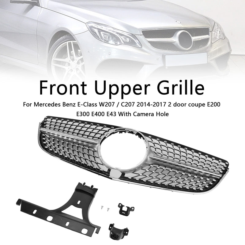 14-17 Benz E-Class W207/C207 2 Door Coupe E200 E300 E400 E43  Front Bumper Grille Diamond Grill