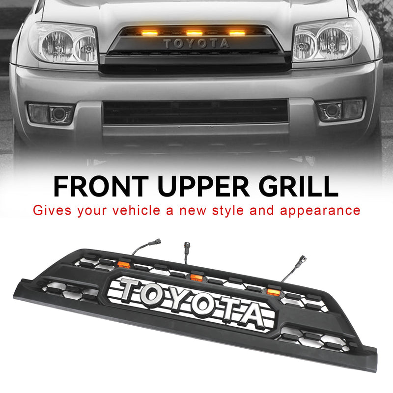 02-05 Toyota 4Runner TRD PRO Style Front Bumper Grille Grill With Amber Lights + Toyota Letter