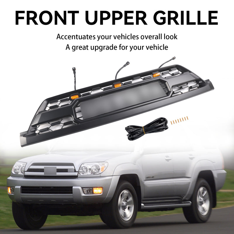 02-05 Toyota 4Runner TRD PRO Style Front Bumper Grille Grill With Amber Lights + Toyota Letter
