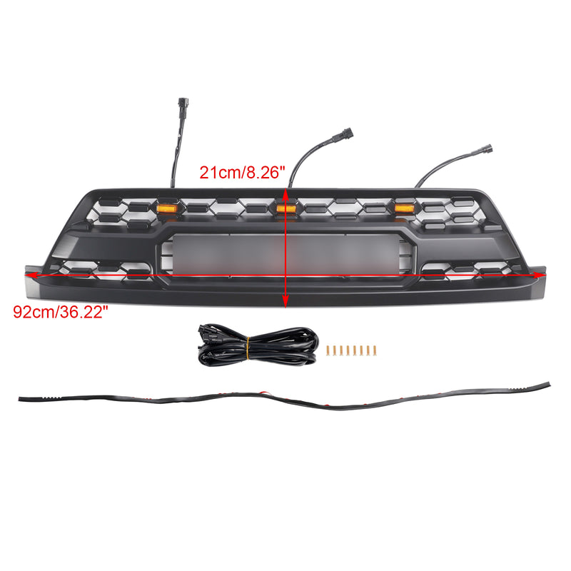 02-05 Toyota 4Runner TRD PRO Style Front Bumper Grille Grill With Amber Lights + Toyota Letter