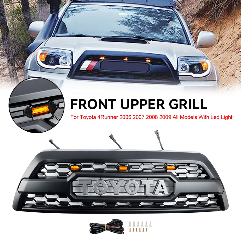 2006 2007 2008 2009 Toyota 4Runner TRD PRO Front Bumper Grille Grill W/ LED Lights