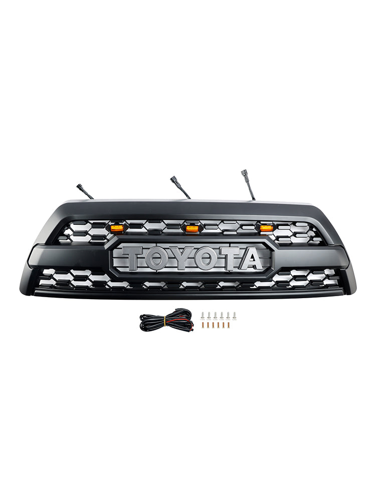 Toyota 4Runner 2006-2009 TRD PRO Style Front Bumper Grille Grill W/ LED