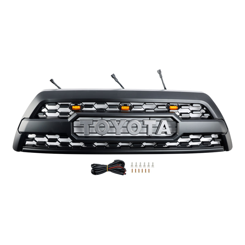 Toyota 4Runner 2006-2009 TRD PRO Style Front Bumper Grille Grill W/ LED