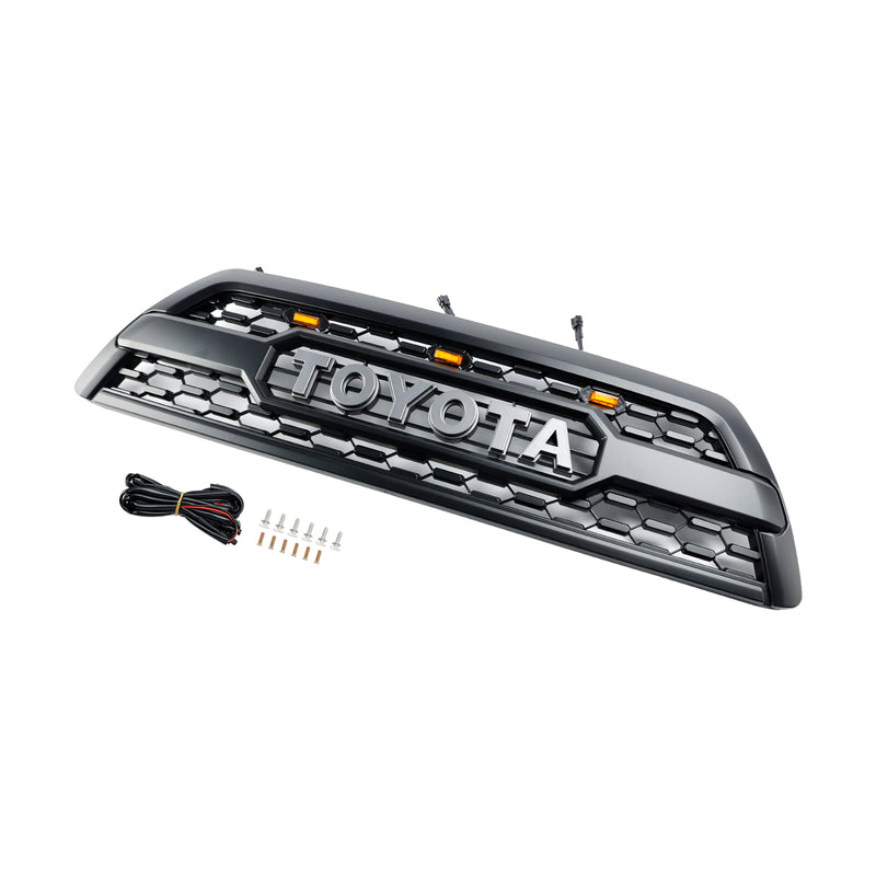 Toyota 4Runner 2006-2009 TRD PRO Style Front Bumper Grille Grill W/ LED